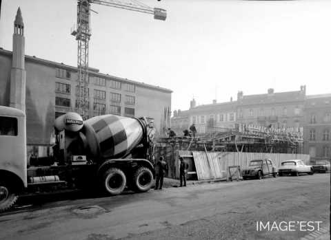 Chantier de construction de l'amphithéâtre de la Faculté de Droit (Nancy)
