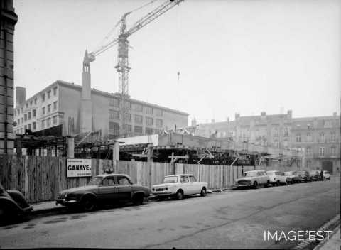 Chantier de construction de l'amphithéâtre de la Faculté de Droit de Nancy (Meurthe-et-Moselle)