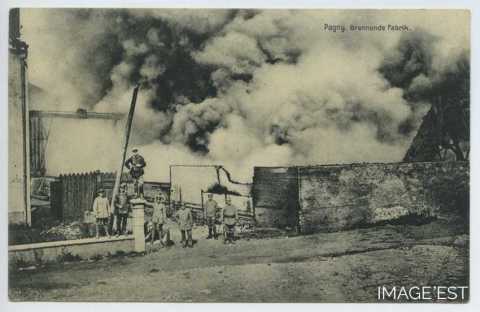 Incendie de l'usine Fabius Henrion (Pagny-sur-Moselle)
