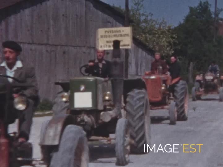 Manifestation paysanne à Saint-Hilaire-le-Grand (Marne)