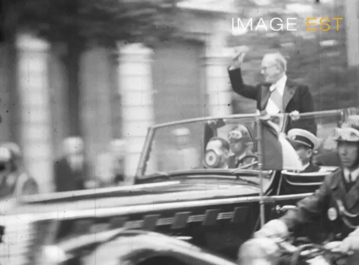 Visite du président Auriol pendant la Fête de gymnastique
