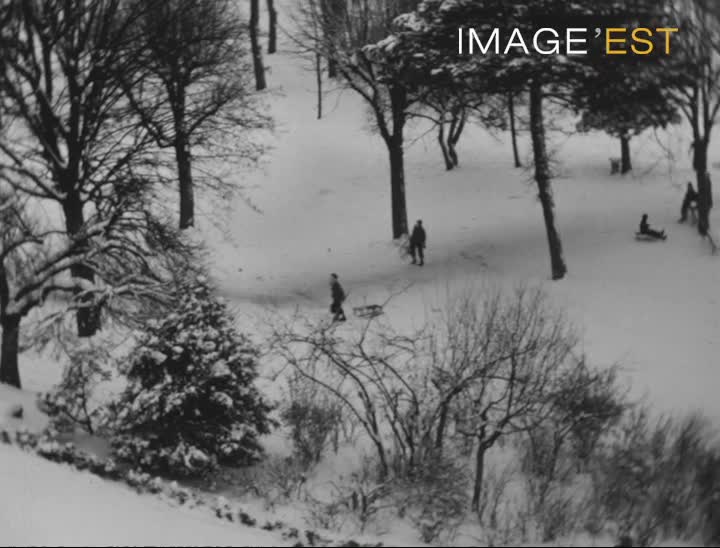 Neige au jardin de l'Esplanade de Metz (La)
