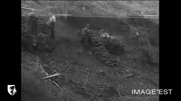Flottage des bois à Poupehan (Belgique)