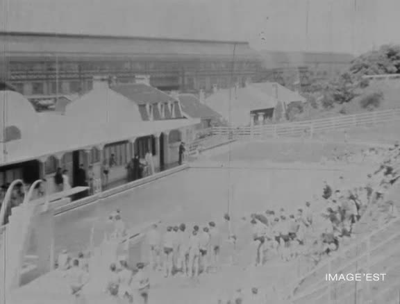 Courses de natation aux usines sidérurgiques de Villerupt